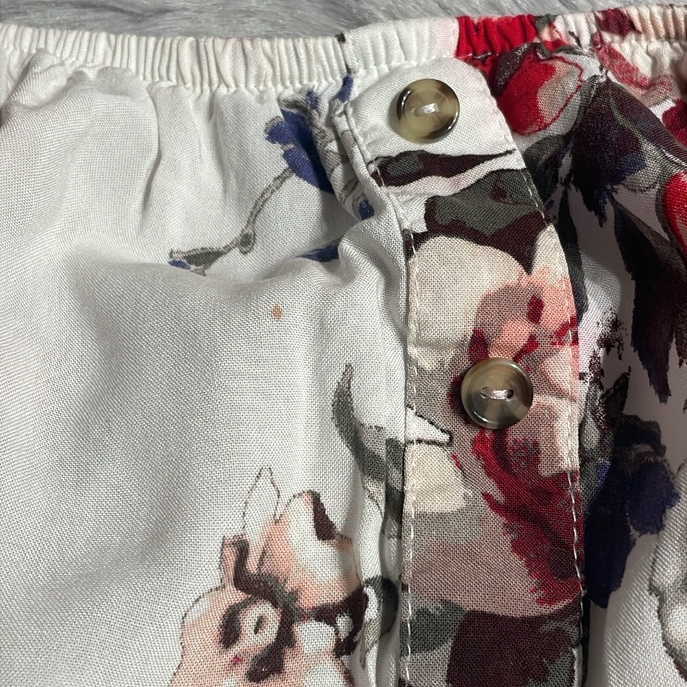 J for Justify Floral Off-Shoulder Jumpsuit - Red and White - Picture 8 of 10